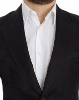 Black silk slim fit blazer 5