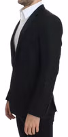 Black wool MARTINI slim blazer 2