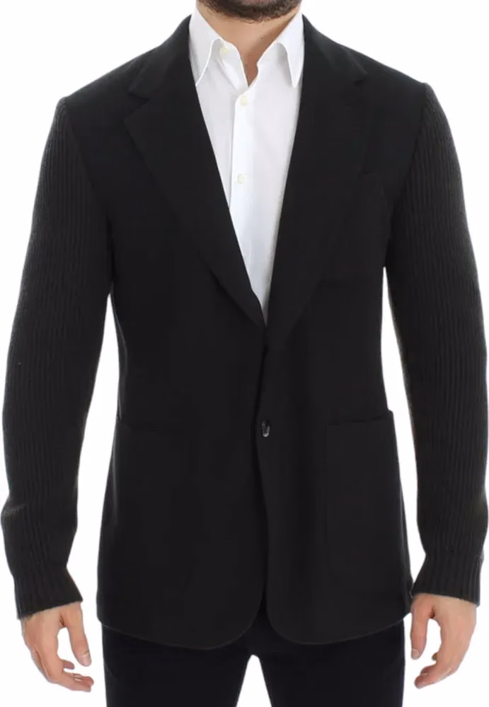 Green cashmere two button blazer