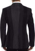 Gray striped wool stretch blazer 3