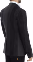 Gray striped wool stretch blazer 4