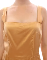 Bronze silk sheath dress 4