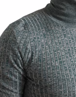 Green Polyester Turtleneck Pullover Sweater 5