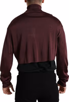 Maroon Viscose Turtleneck Pullover Sweater 2