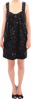 Black floral crystal embedded dress 1