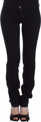 Black straight leg jeans