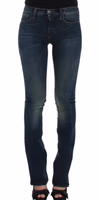 Blue straight leg jeans 1