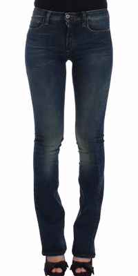 Blue straight leg jeans