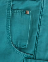 Green straight leg jeans 4