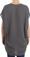 Gray V-neck long t-shirt 5