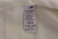 White Cotton Silk Blend Dress Vest Blazer 4