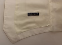 White Cotton Silk Blend Dress Vest Blazer 5