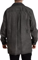 Dark Gray Cotton Collared Long Sleeves Shirt 3