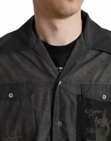 Dark Gray Cotton Collared Long Sleeves Shirt 4