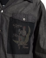 Dark Gray Cotton Collared Long Sleeves Shirt 5