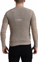 Henley Pullover Beige Cashmere Sweater 5
