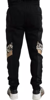 Black Cotton Slim Stretch Jogger Pants 3
