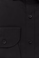 Black Cotton Men's Slim Shirt 3