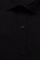Black Cotton Men's Slim Shirt 4