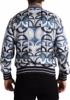Multicolor Logo Print Bomber Blouson Jacket 2