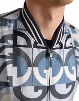 Multicolor Logo Print Bomber Blouson Jacket 4