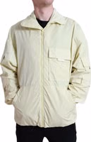 Yellow Nylon Collared Full Zip Parka Jacket 1