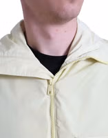 Yellow Nylon Collared Full Zip Parka Jacket 4