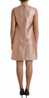 Pink Jacquard Sleeveless Shift Mini Dress 3