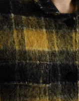 Yellow Plaid Long Sleeve Casual Coat Jacket 5