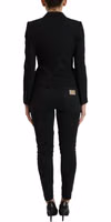 Black Wool Single Breasted Blazer Coat Jacket 3