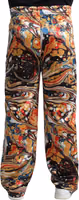 Multicolor Marble Print Satin Pants 2