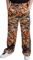 Multicolor Marble Print Satin Pants 3