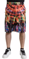 Multicolor Luminarie Print Men Bermuda Shorts 1