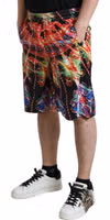 Multicolor Luminarie Print Men Bermuda Shorts 3