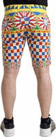 Multicolor Carretto Print Men Bermuda Shorts 2