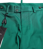 Deep Green Cotton Stretch Men Bermuda Shorts 3