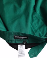 Deep Green Cotton Stretch Men Bermuda Shorts 4
