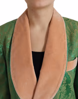 Green Floral Double Breasted Coat Jacket 4