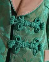 Green Floral Double Breasted Coat Jacket 5