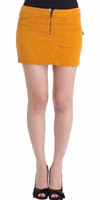 Yellow corduroy mini skirt 1