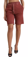 Maroon Cotton High Waist Sweatshorts Shorts 1