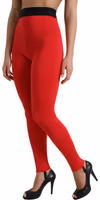 Red Nylon DG Logo Slim Leggings Pants 2