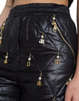 Black Embellished High Waist Hot Pants Shorts 4