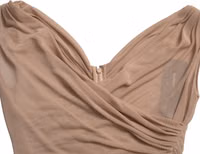 Beige Viscose V-neck Sleeveless Tank Top 5