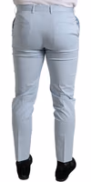 Sky Blue Cotton Stretch Skinny Pants 2