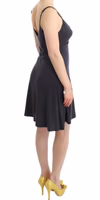 Gray knitted A-line dress 3
