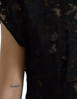 Black Floral Lace Cotton A-line Mini Dress 5