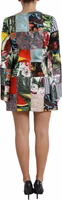Multicolor Floral Patchwork Shift Mini Dress 3