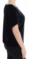 Black velvet shortsleeved blouse 4
