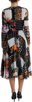 Multicolor Patchwork Floral Leopard Dress 3